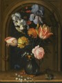 Balthasar Van Der Ast Still life of irises columbines tulips roses and lily of the valley Flowering